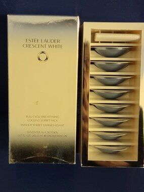 ESTEE LAUDER CRESCENT WHITE Full Cycle Brightening Cooling Sorbet Pack 8 Pods